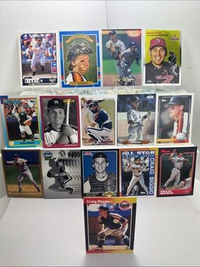 Craig Biggio Rookie card in Astros vintage lot of 15